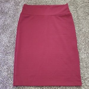 LuLaRoe M Cassie Maroon Skirt